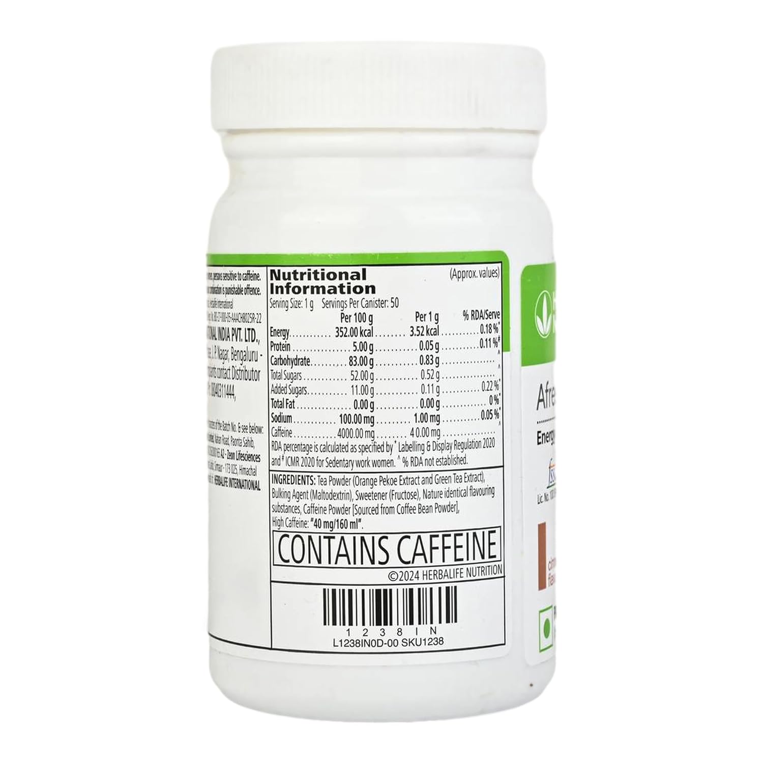 Herbalife Afresh Energy Drink Mix (Cinnamon) - 50g