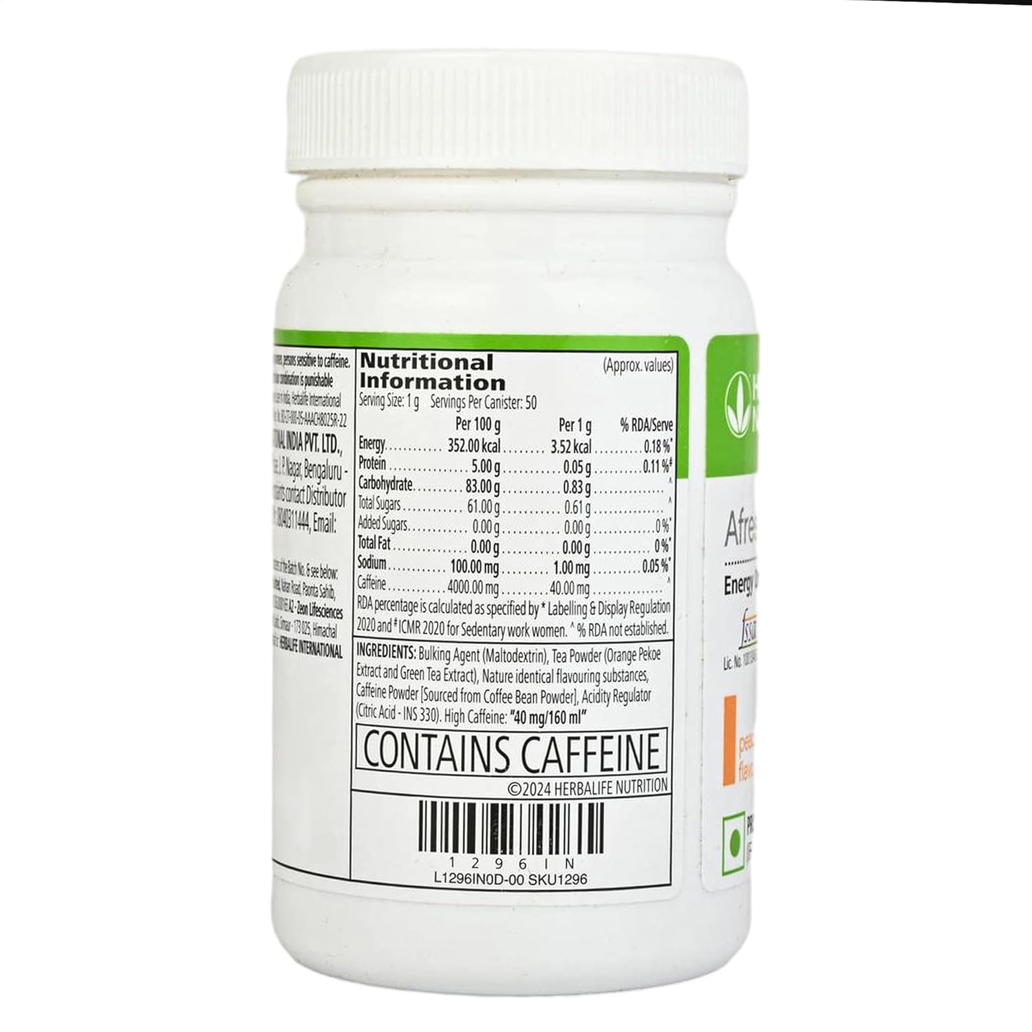 Herbalife HN Afresh Energy Drink Peach Flavor (50 gm)