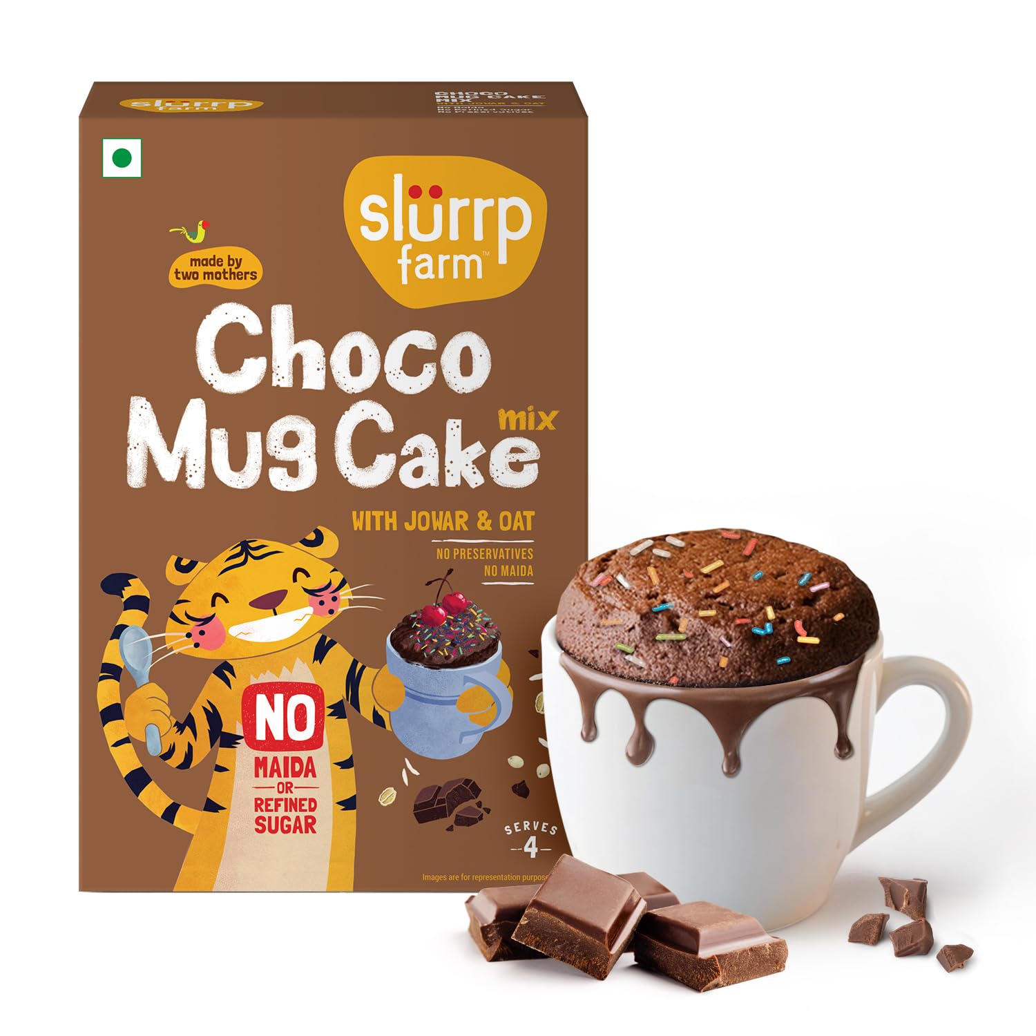Slurrp Farm NO Maida Choco Mug Cake Mix - 280 G