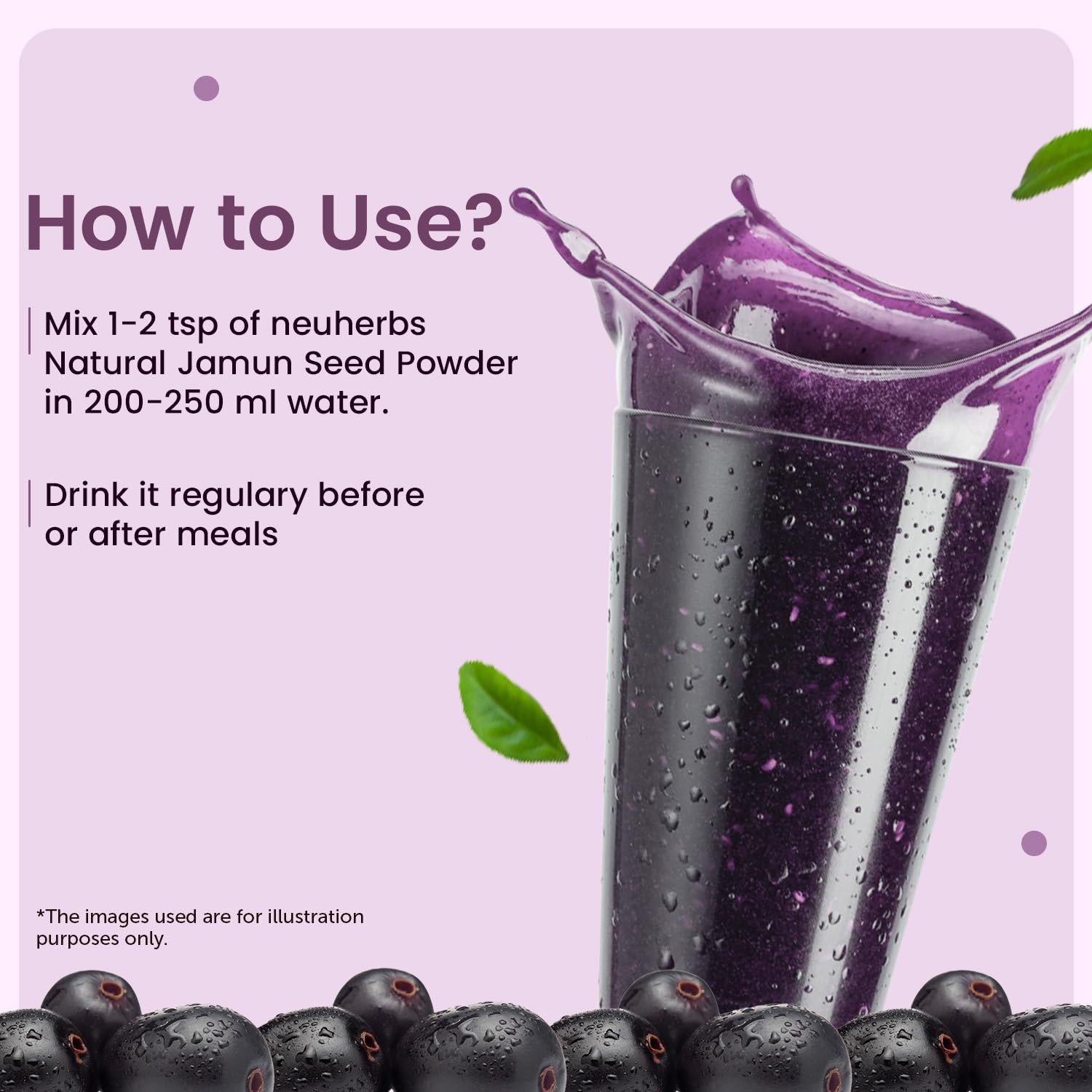 Neuherbs Natural Jamun Seed Powder - 200g