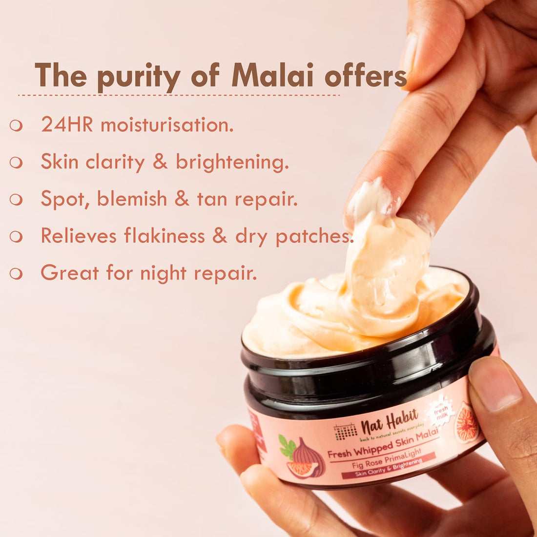 Nat Habit - Fig Rose Moisturizer, Skin Malai -120ml (Pack Of 1)