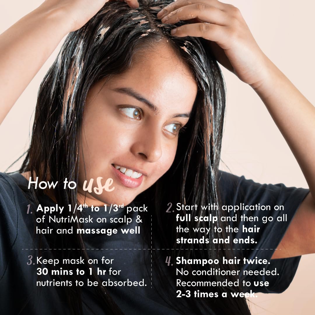 Nat Habit Curry Sesame NutriMask Fresh Hair Mask For Grey Hair - (Pack of 2 x 40 gm)