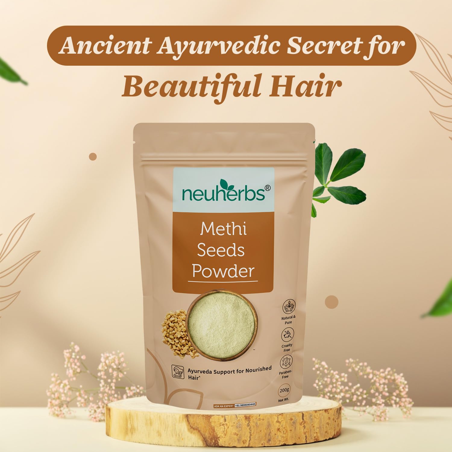 Neuherbs Methi Seeds Powder - 200g