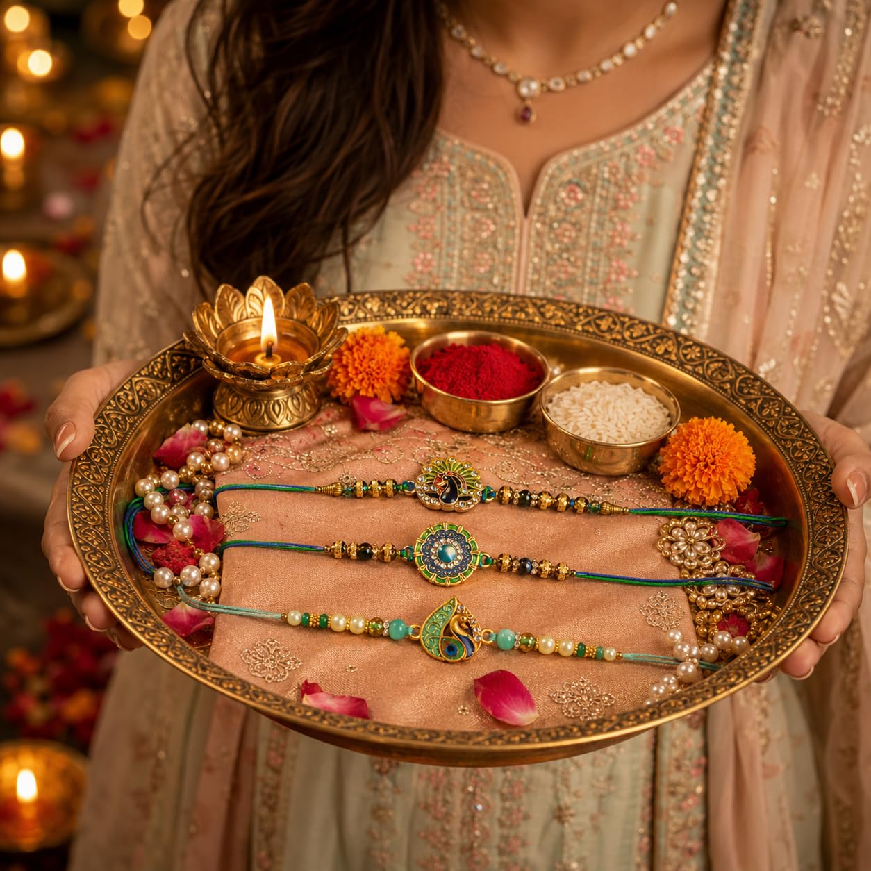 Frostick Rakhi Gift Combo for Brother – Pack of 3 Rakhis