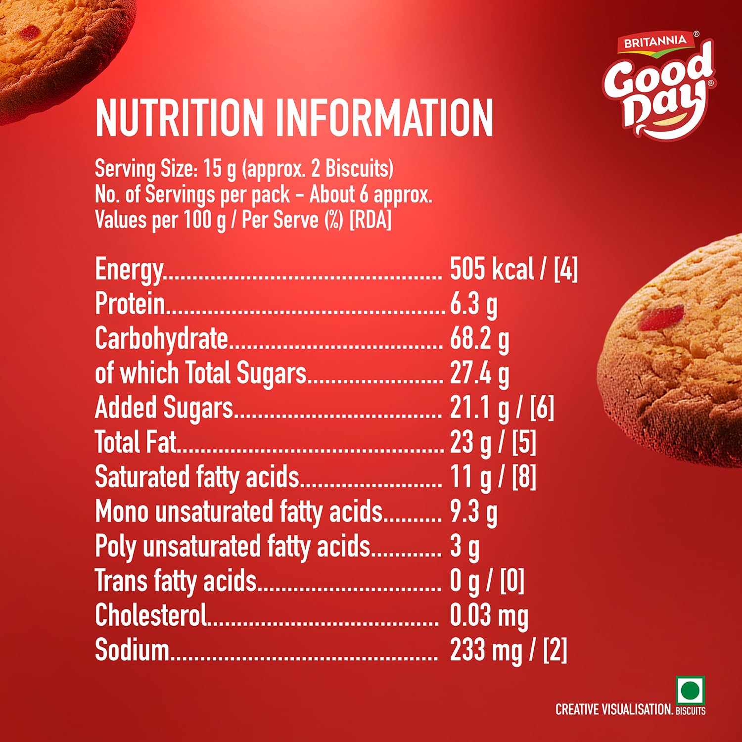 Britannia Good Day Fruit and Nut - 450 g