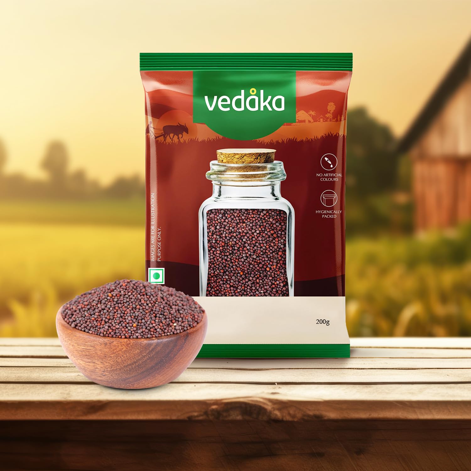 Vedaka Mustard (Rai) Whole, Big 200 g
