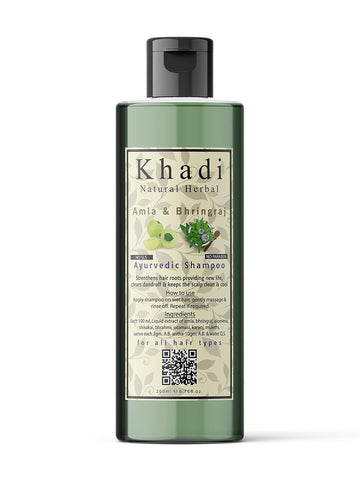 Khadi Natural Herbal Amla Bhringraj Shampoo For Men And Women 200ml
