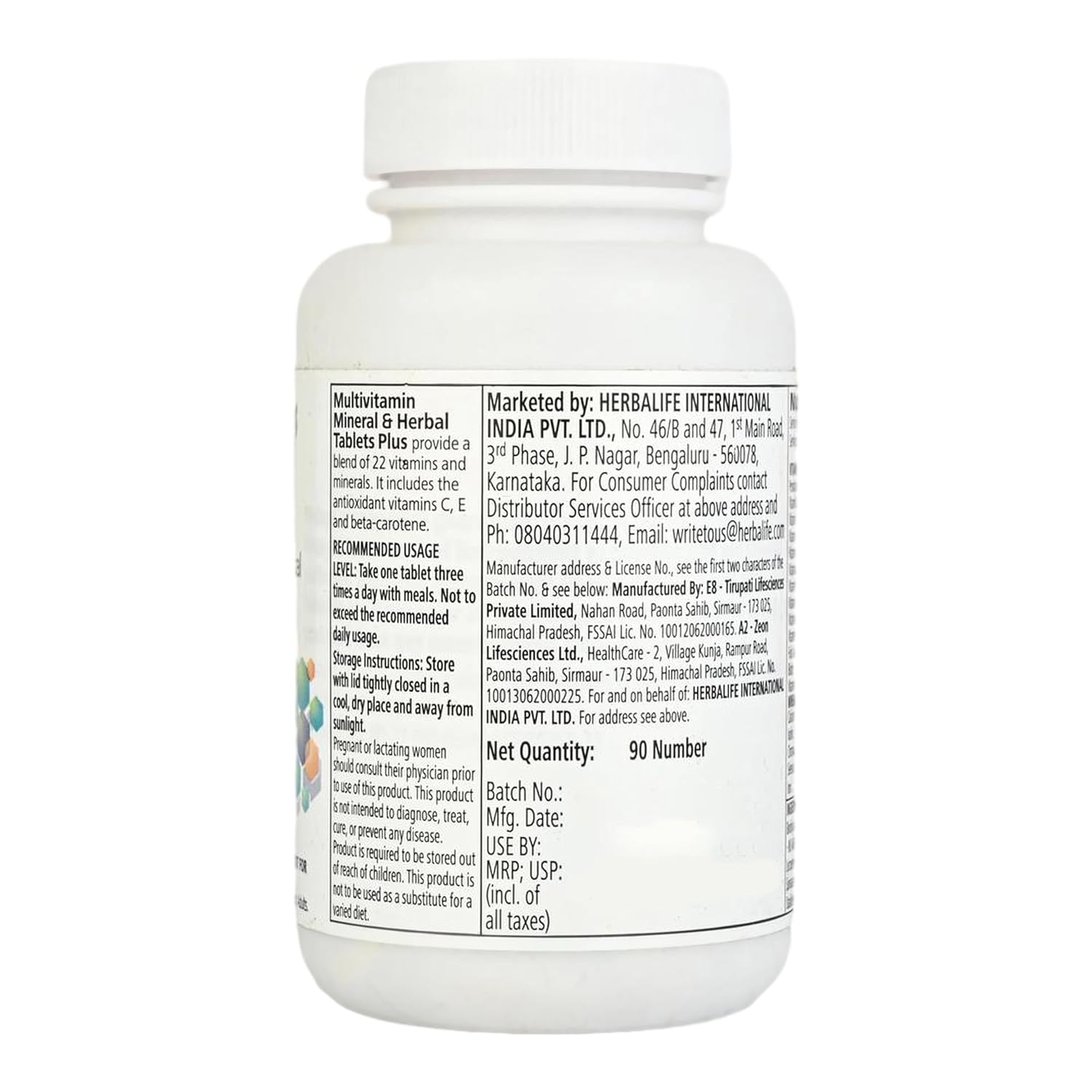 Herbalife Multivitamin Minerals & Herbal 90 tablets