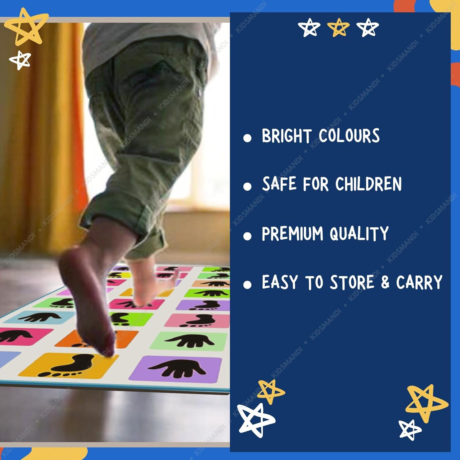 Kids Mandi Hopscotch Game | Jumbo Kids Play Mat (40" x 108")