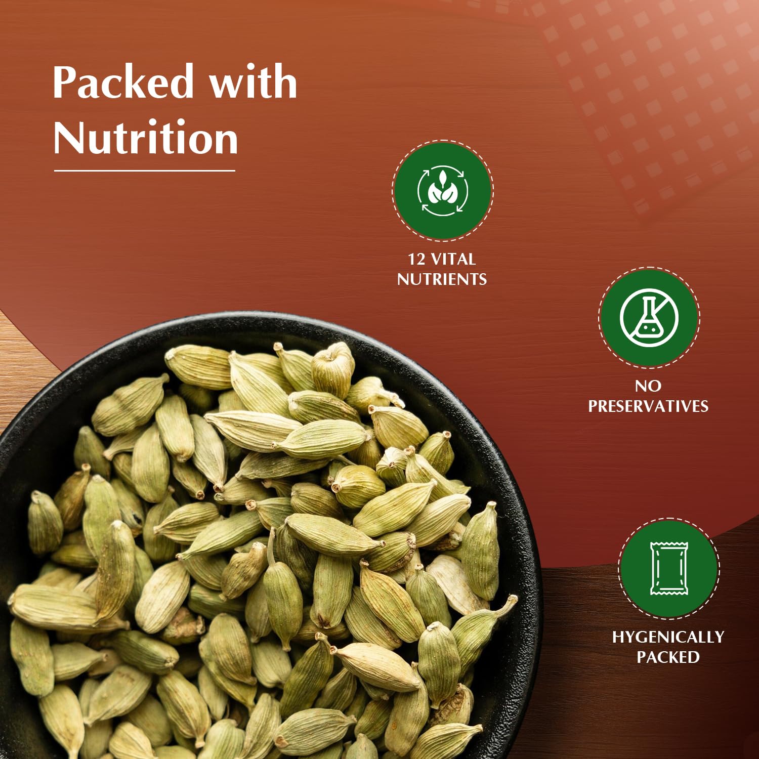 Vedaka Whole Cardamom (Elaichi), 50g