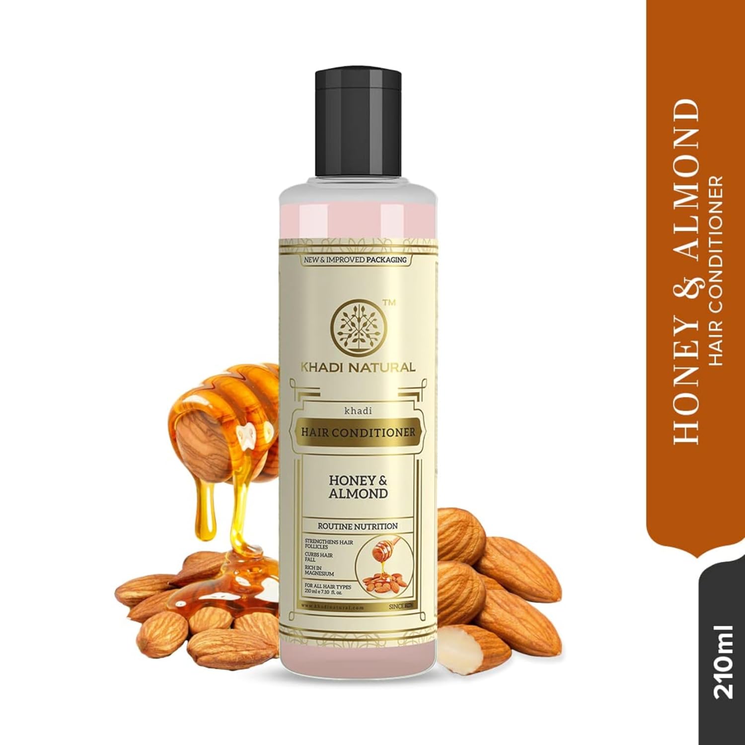 Khadi Natural Honey & Almond Hair Conditioner for Controlling Hair Fall 200 ml