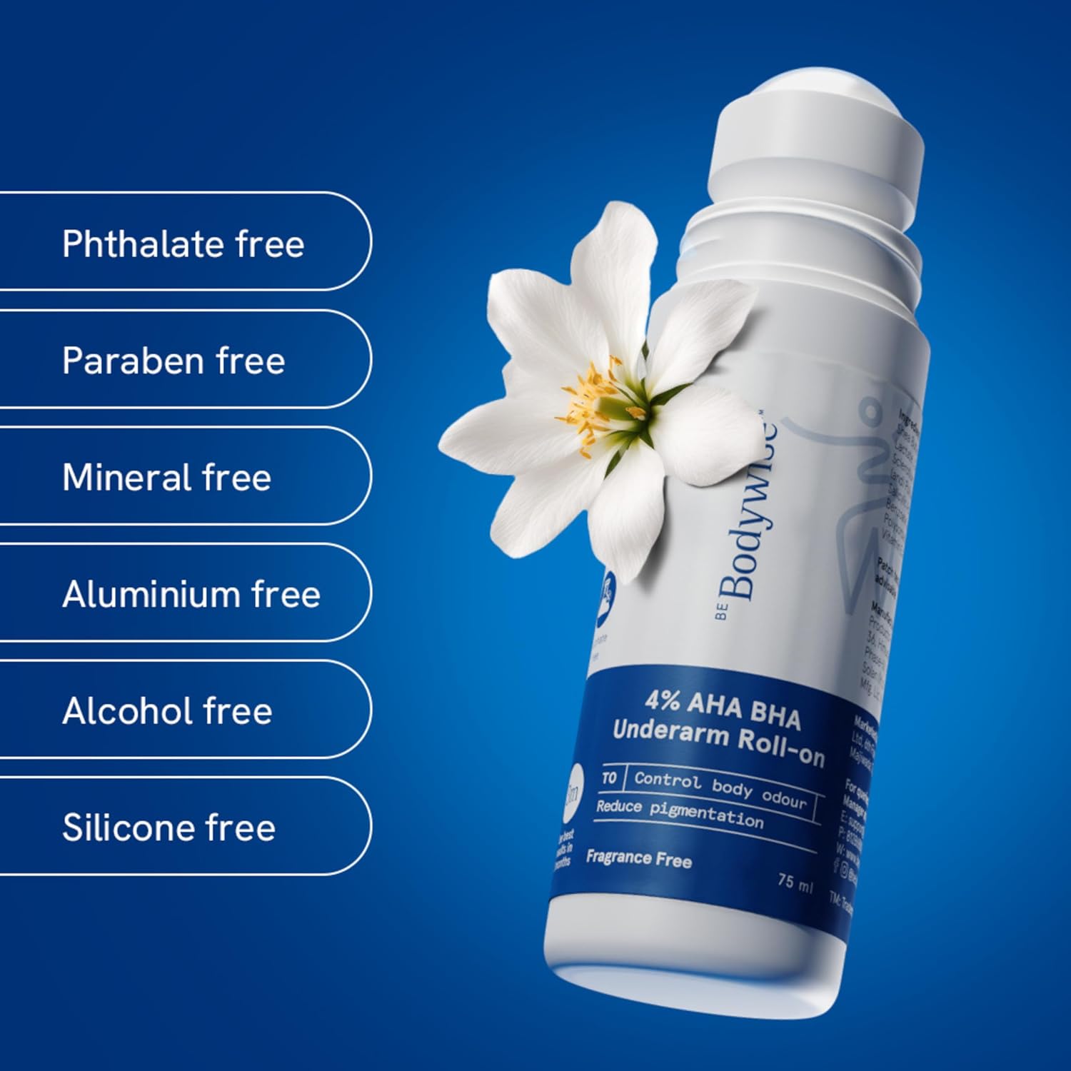 Be Bodywise 4% AHA BHA Underarm Roll On 75ml