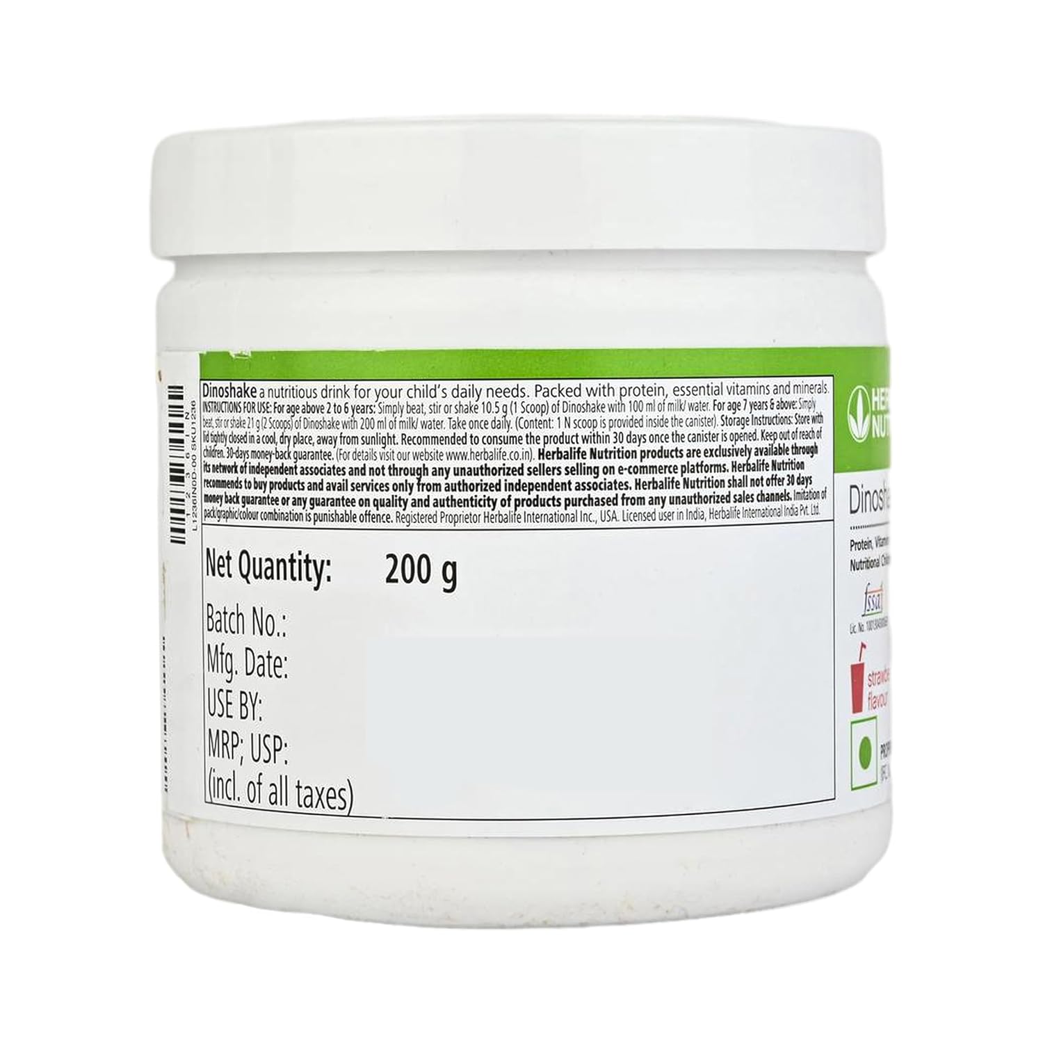 Herbalife Dinoshake Strawberry Flavor - 200 G For Kids