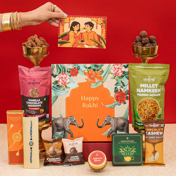 Jumbo Happy Rakhi Gift Hamper - 10-Item Raksha Bandhan Gift for Brother