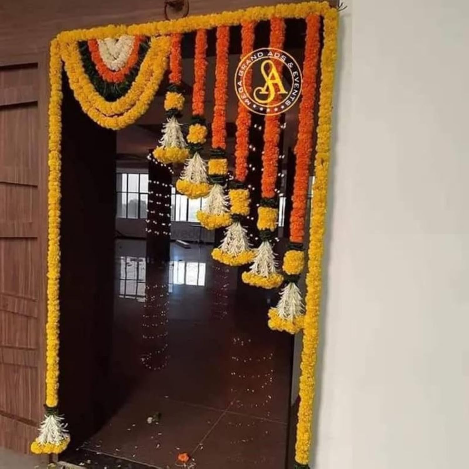 Divyakosh Marigold Flower Full Door Decoration | Decoration Items for Home, Main Door - 41 Inches