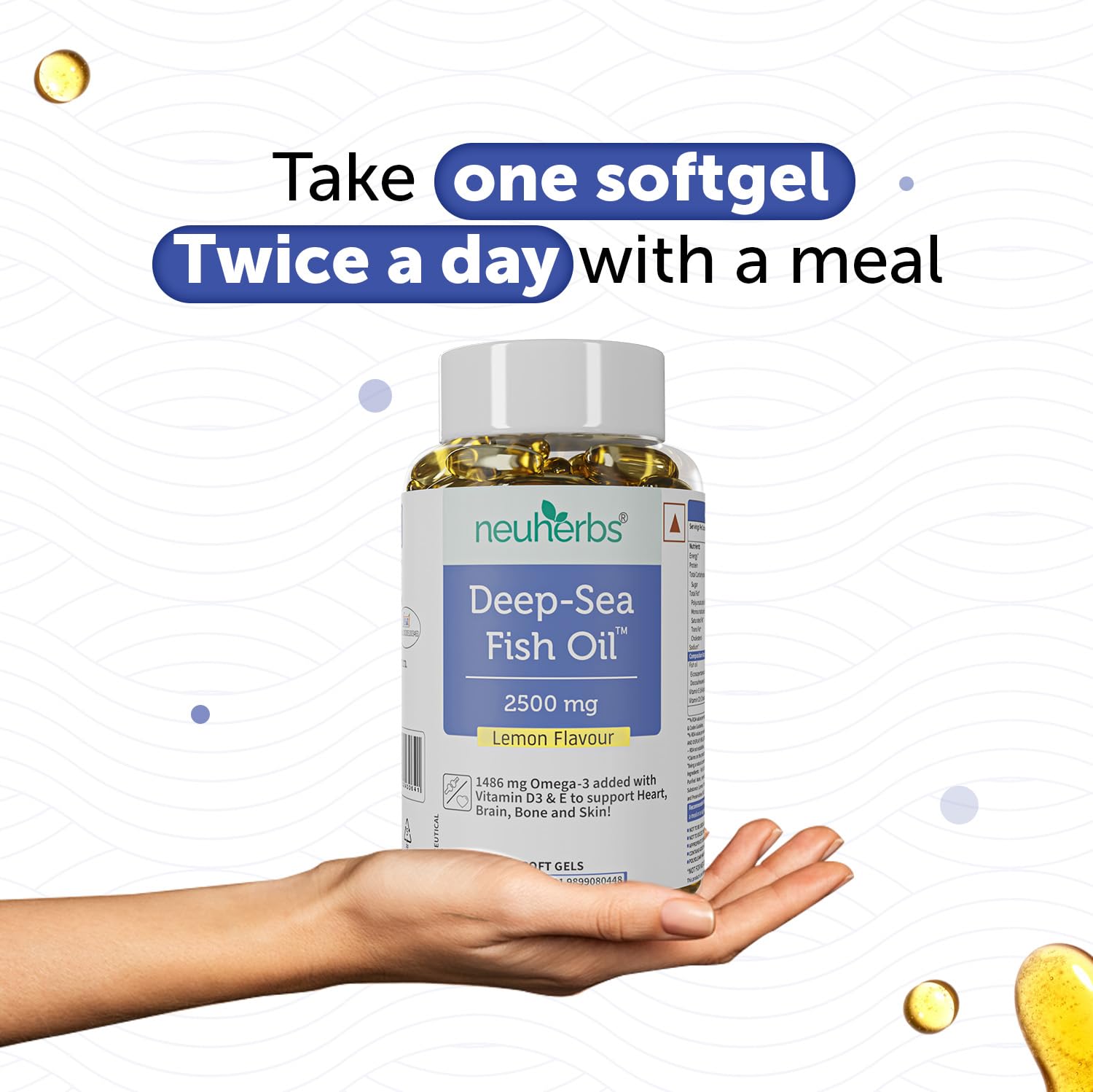 Neuherbs Deep Sea Omega 3 Fish Oil  60 Softgel