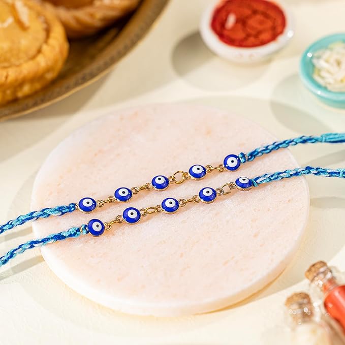 Phool Rakhi Gift for Brother - 7 Inclusions - Rakhi Combo Gift Box for Bhaiya &amp; Bhabhi