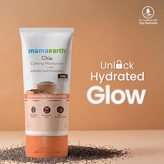 Mamaearth Chia Calming Moisturizer with Chia Seed &amp; Ceramides -80 g