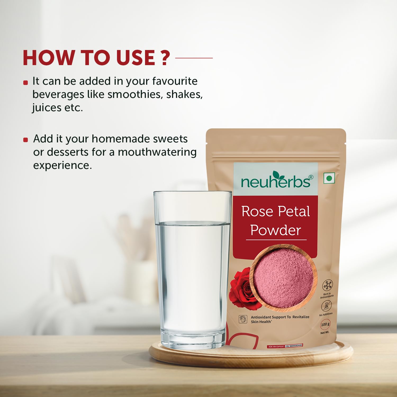 Neuherbs Rose Petal Powder - 100g