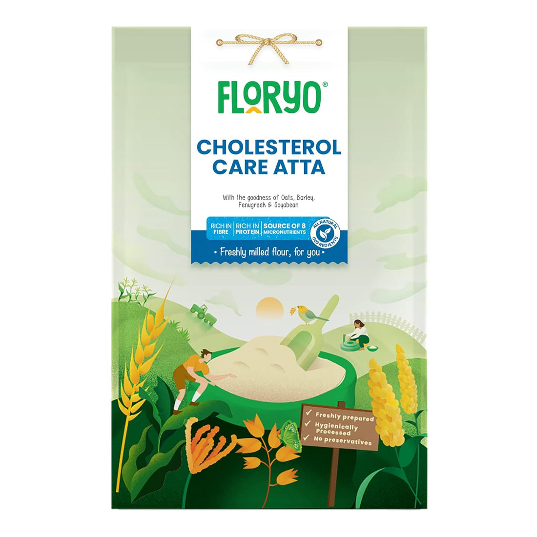 Floryo Cholesterol Care Atta -1KG Pack | Manages Cholesterol