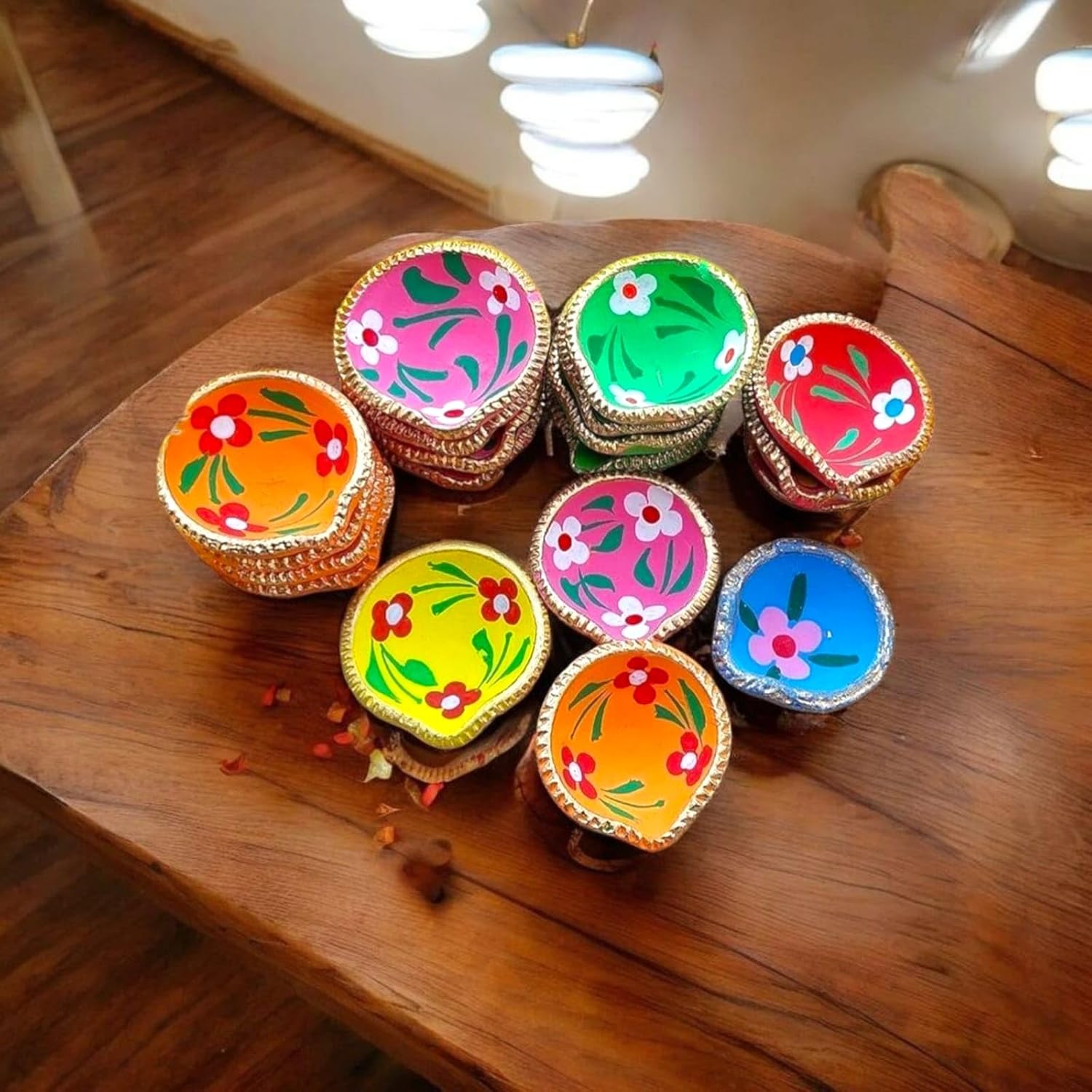 Saudeep India Pack of 11 Diwali Diyas