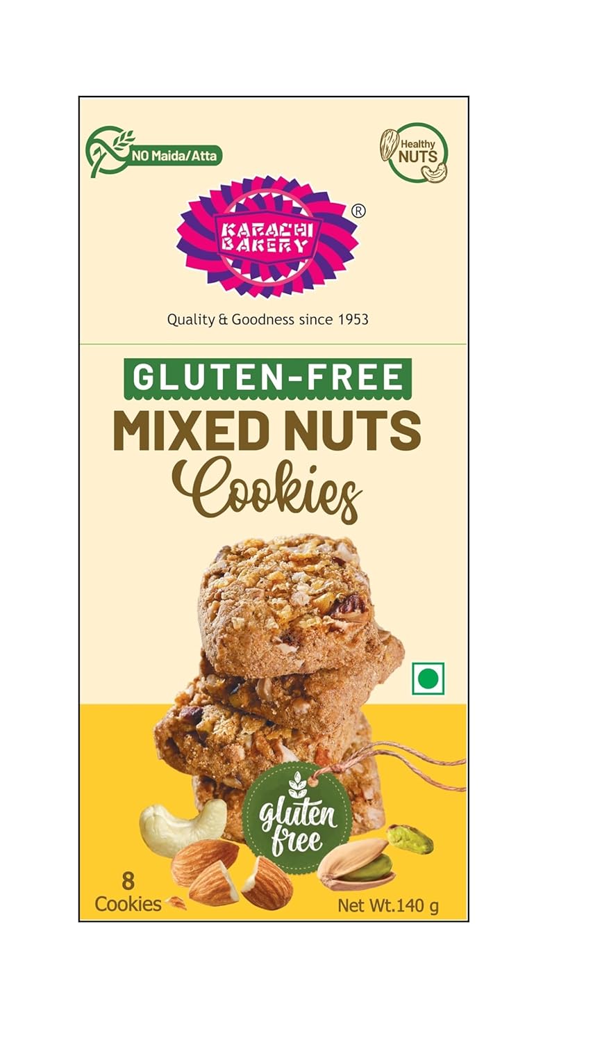 Karachi Bakery Gluten Free Mixed nut Cookie 140G