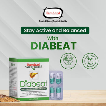Hamdard Diabeat | 60 Capsules | All-natural Herbal Remedy