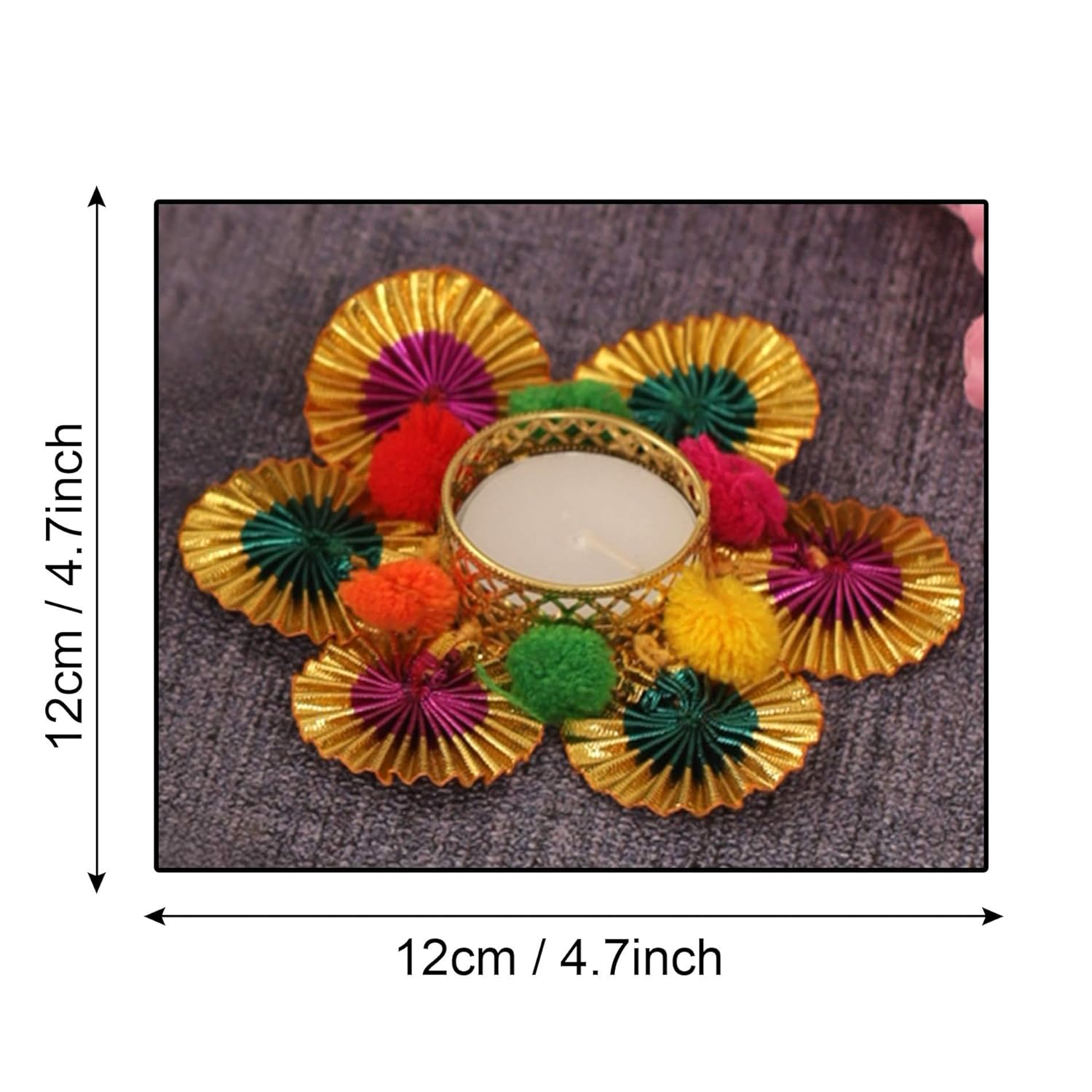 TIED RIBBONS Set of 6 Floral Tealight Candle Holders