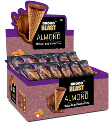 Pure Temptation Chocoblast Chocolate-Filled Waffle Cones [30 Pieces Chocolate Box]