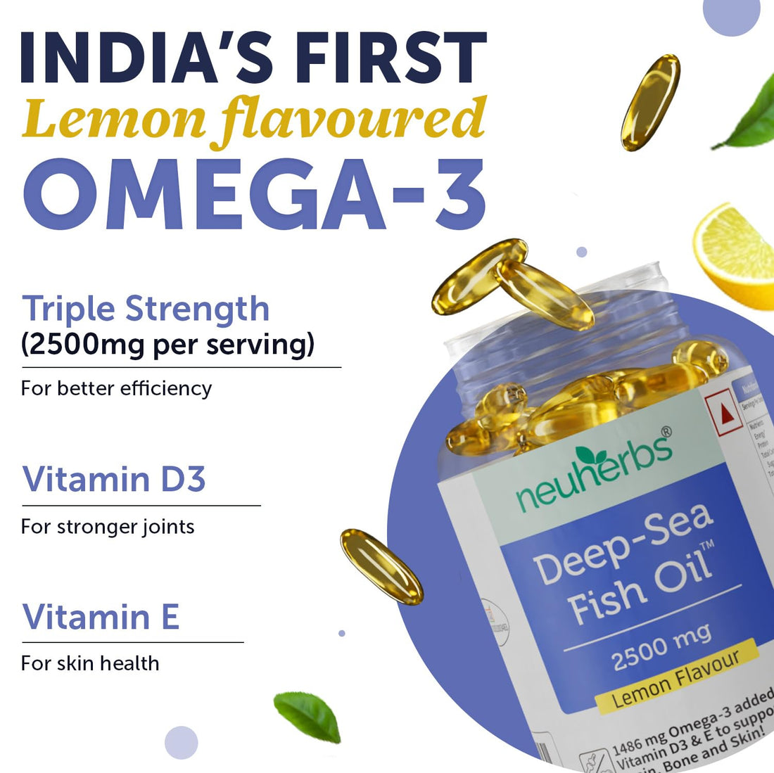 Neuherbs Deep Sea Omega 3 Fish Oil  60 Softgel
