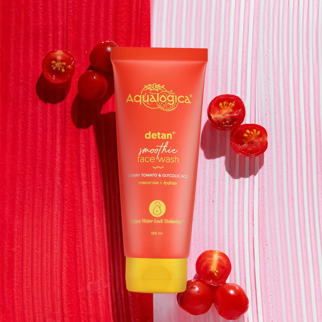 Aqualogica Detan+ Smoothie Face Wash with Glycolic Acid & Cherry Tomato-100ml