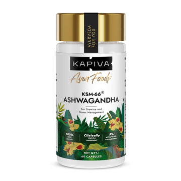 Kapiva KSM-66 Ashwagandha (500mg) |60 Veg Capsules