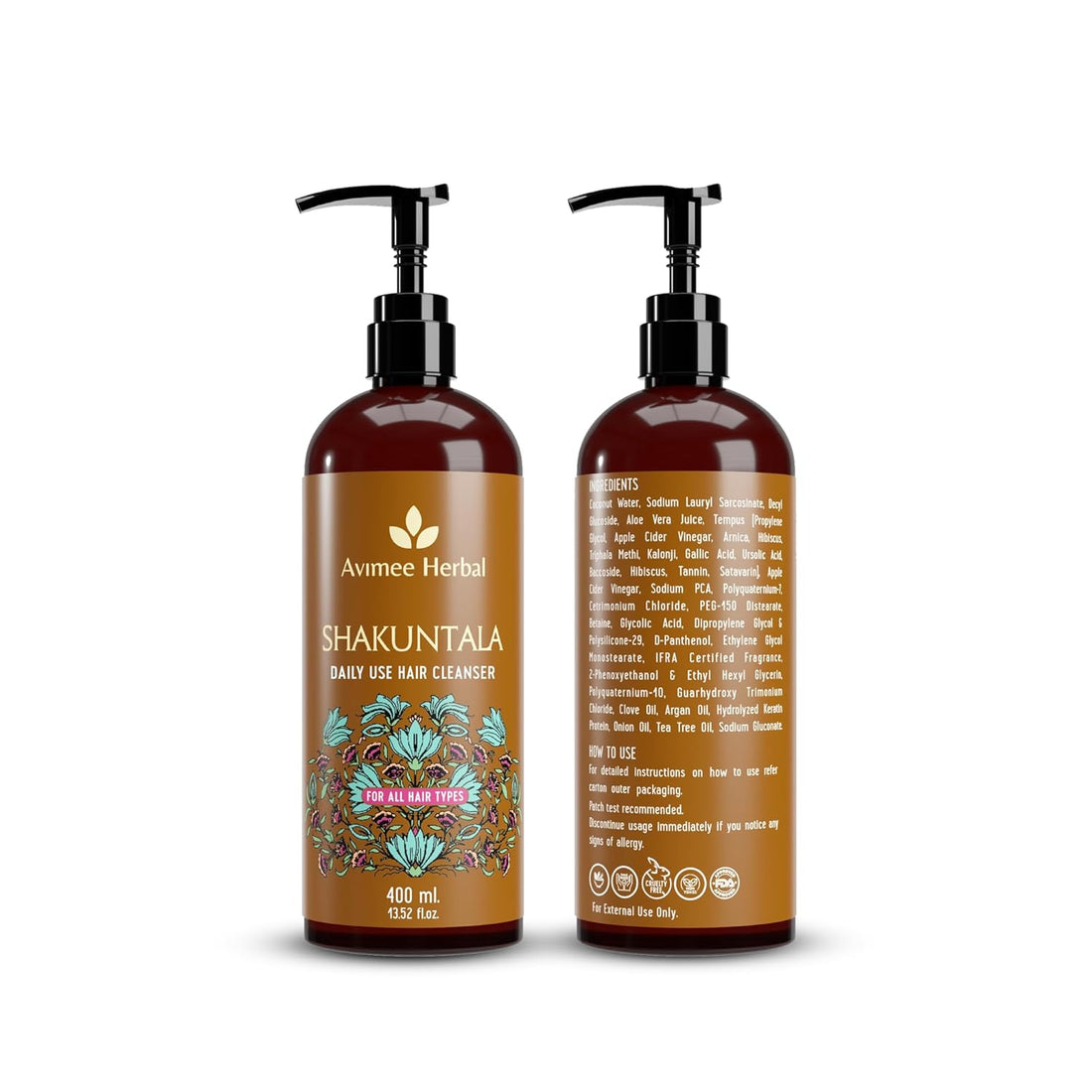 Avimee Herbal Shakuntala Daily Use Hair Cleanser For Men & Women | 400 ml