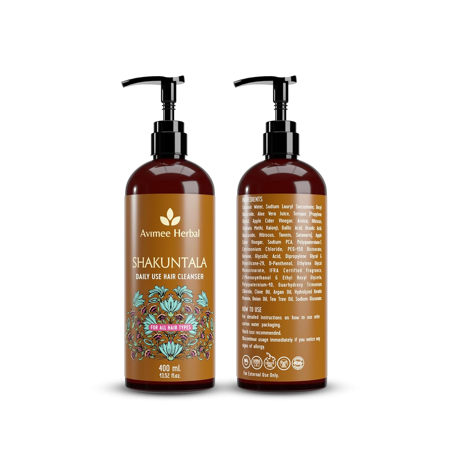 Avimee Herbal Shakuntala Daily Use Hair Cleanser For Men & Women | 400 ml