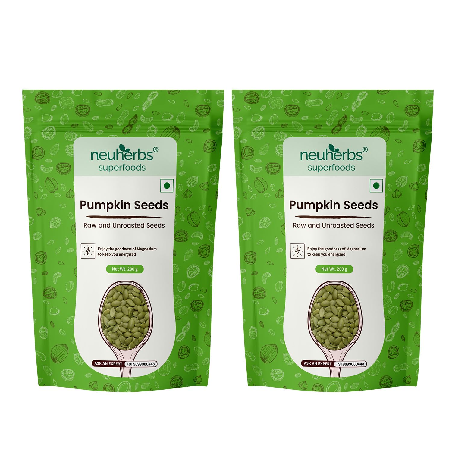 Neuherbs Raw & Unroasted Pumpkin Seeds 200 Gm