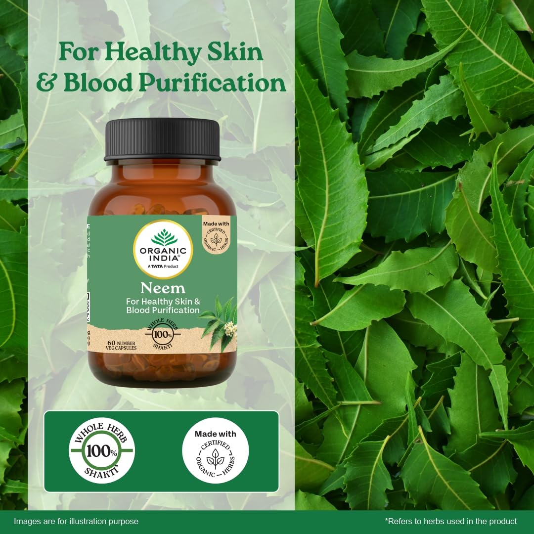 Organic India Neem Blood Purifier - 60 Veg Capsules