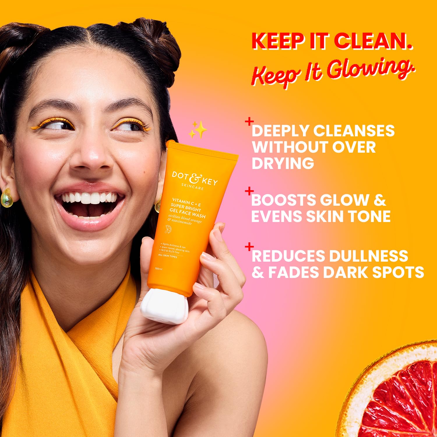 DOT & KEY Vitamin C + E Super Bright Gel Face Wash For Glowing And Brightening Skin