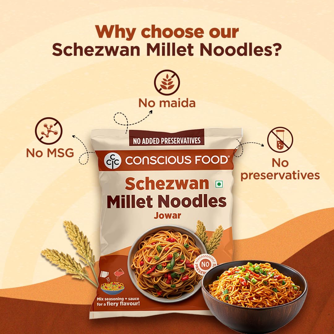 Conscious Food Schezwan Millet Noodles | 207g