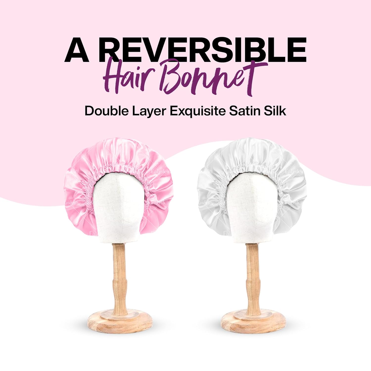 FABSKIN Luxury Satin Silk Hair Bonnet