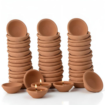 Handmade Clay Mitti Diya for Diwali | Pack of 100