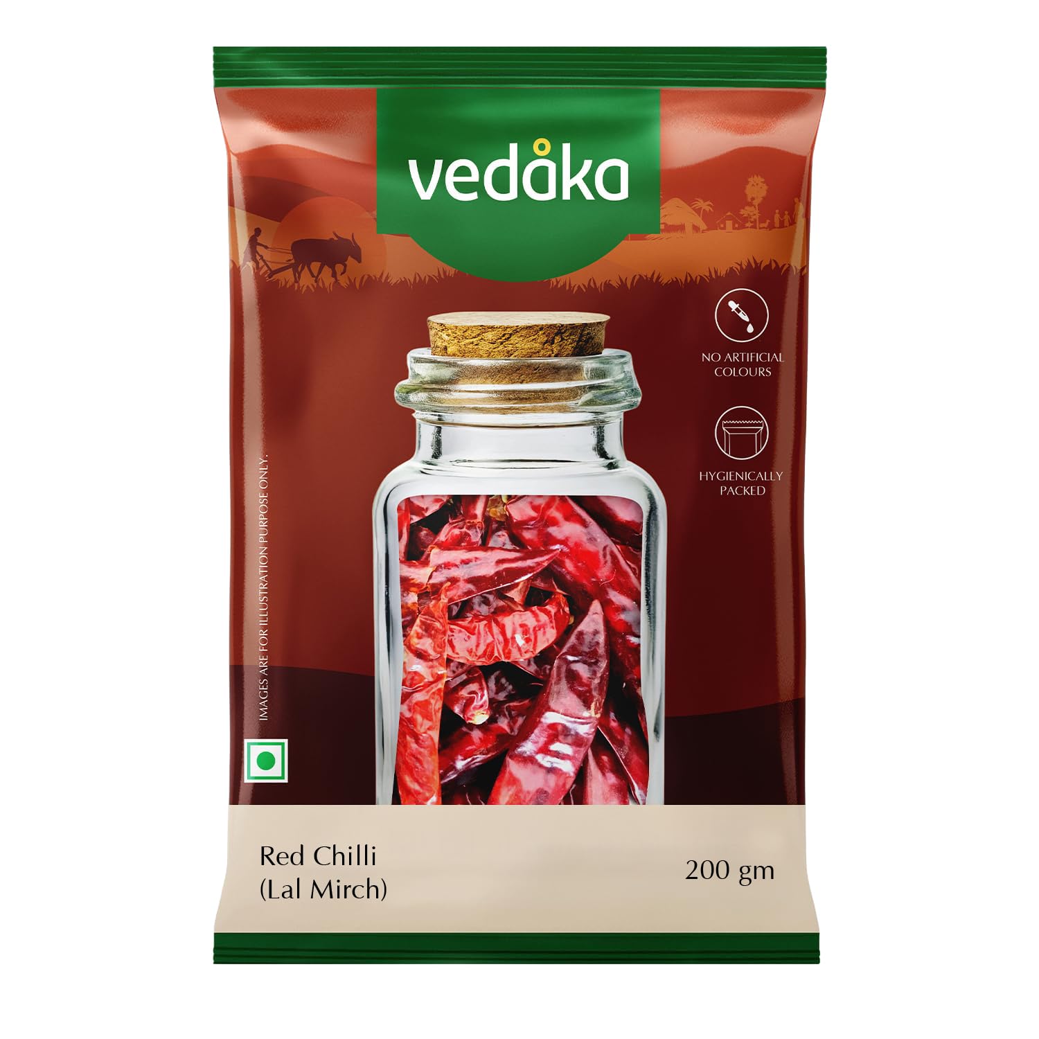 Vedaka Red Chilli (Lal Mirch), 200g