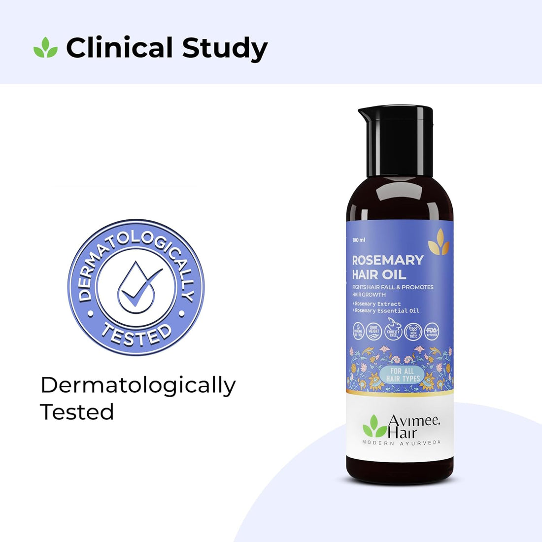 Avimee Herbal Rosemary Hair Oil | Mineral Oil Free | 100mL