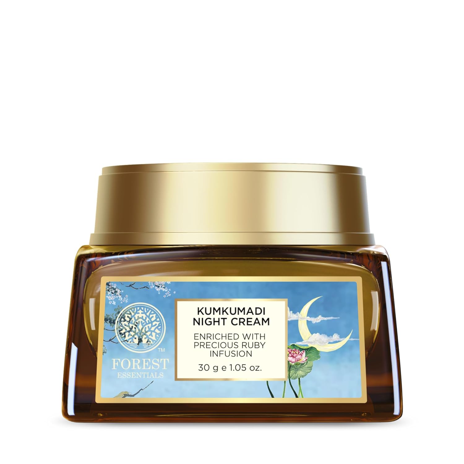 Forest Essentials Kumkumadi Ayurvedic Night Cream with Ruby Extracts – Brightens Skin & Reduces Pigmentation