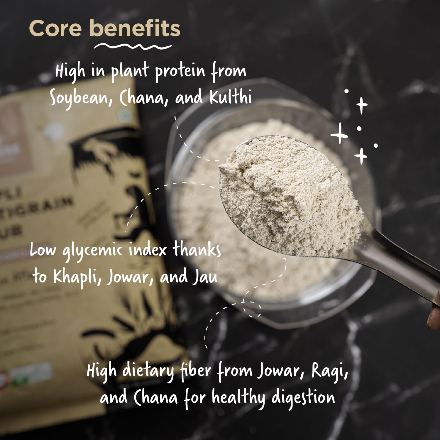 Two Brothers Organic Farms Khapli Multigrain Atta (1kg)