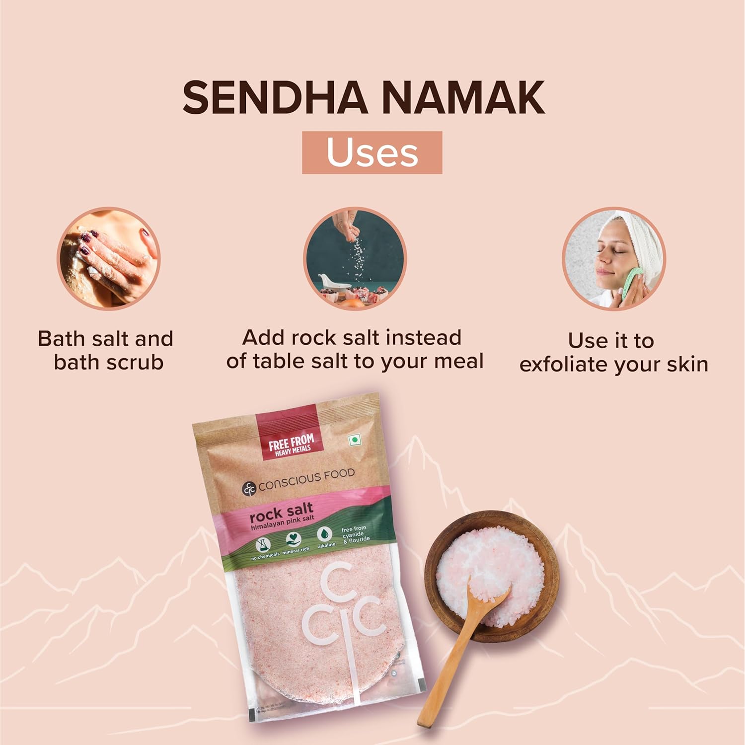 Conscious Food Rock Salt | 2 kg | Himalayan Pink Salt