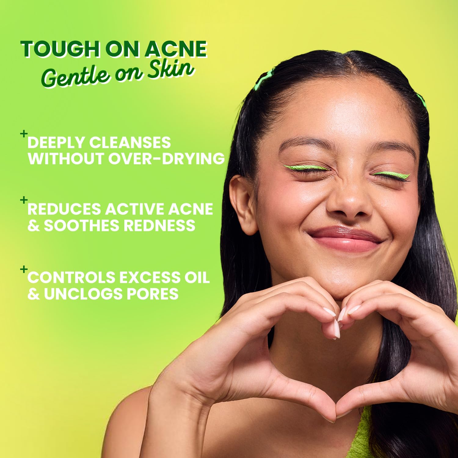 Dot & Key CICA Face Wash for Acne Prone Skin, 2% Salicylic Acid with Green Tea