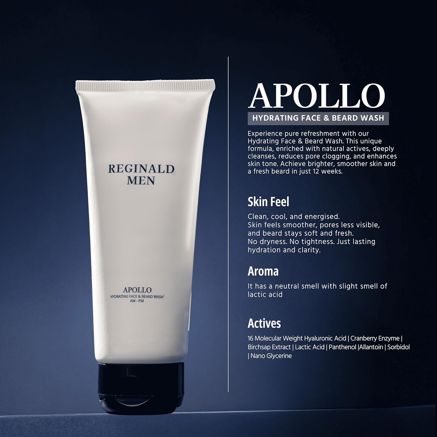 Reginald Men, Apollo - Brightening Facewash for Glowing Skin |75 ml
