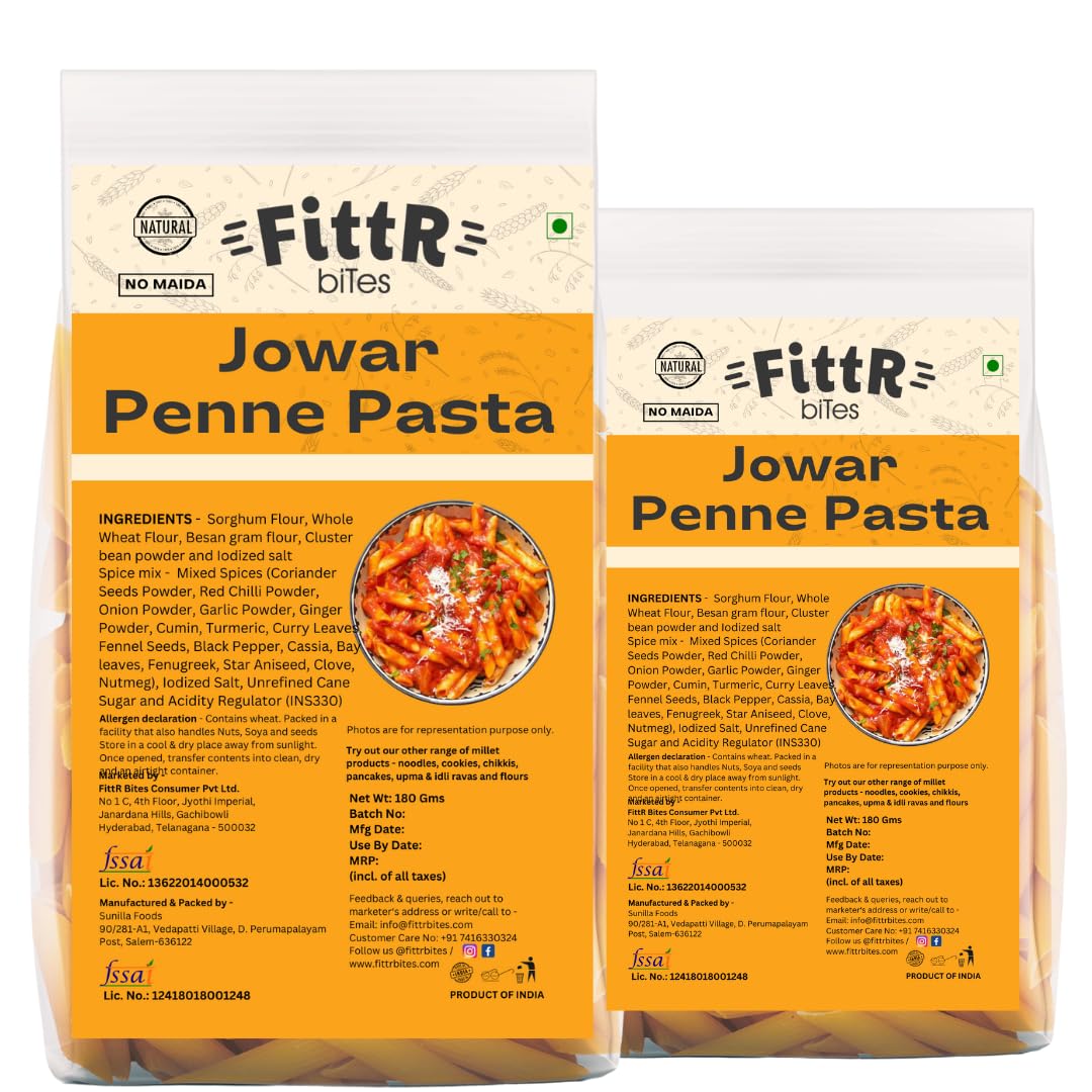 FittR Bites Jowar Millet Pasta - 360 Grams