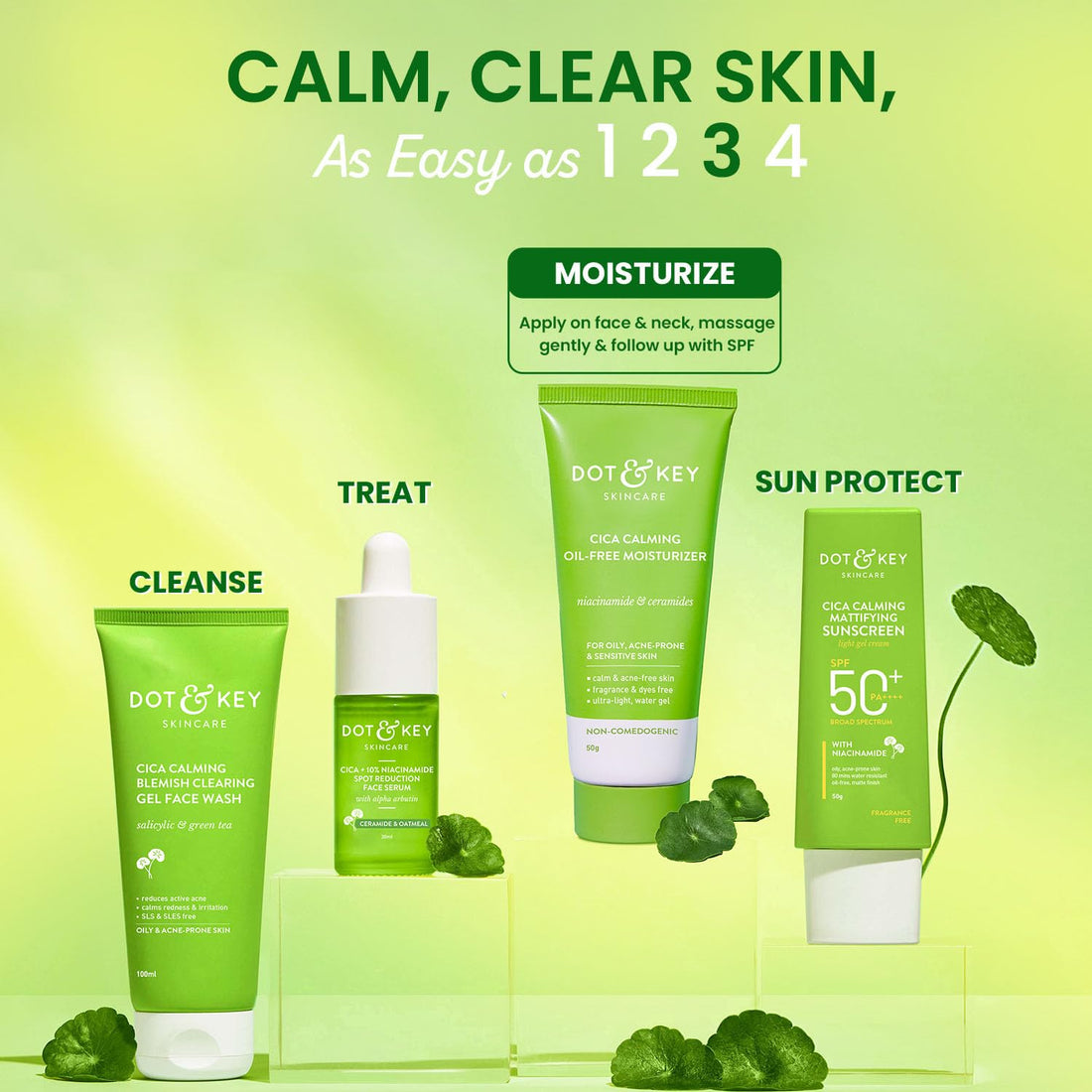 Dot & Key Niacinamide + CICA (Centella) Oil Free Moisturizer for Acne Prone Skin