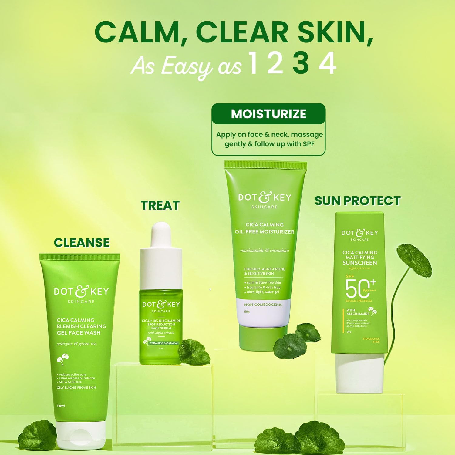 Dot & Key Niacinamide + CICA (Centella) Oil Free Moisturizer for Acne Prone Skin